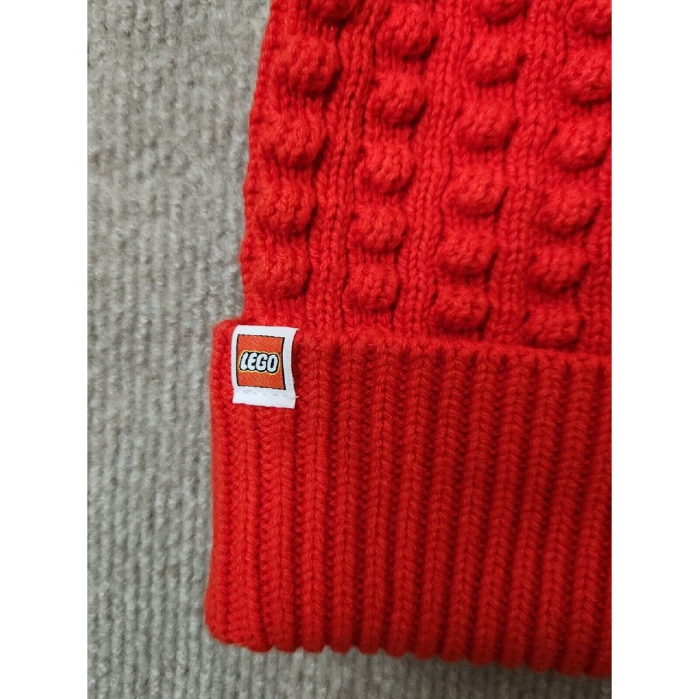 LEGO Target Collection Minifigure Patch Beanie Hat Adult Size Red NEW - Picture 4 of 5